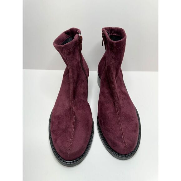 Ron White Boots Size 5.5US 36EUR Wine Giorgi Stretch Side Zip Ankle Booties - Picture 4 of 12
